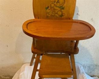 Vintage Wood High Chair