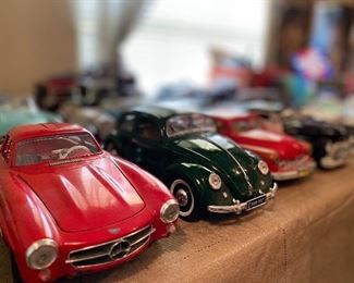 Large selection of model cars