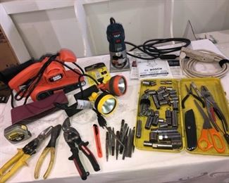 Belt Sander and Socket Set