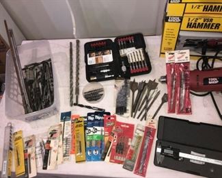 Hammer Drill and a Variety of Drill Bits