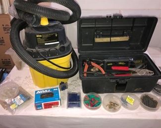 Stanley Wet Dry Shop Vac Three Gallons with Accessories and Tool Box