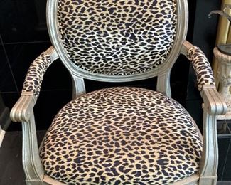 Animal print chair