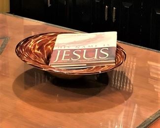 "His Name is Jesus"; swirled bowl