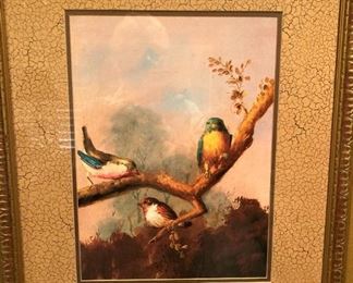 More framed and matted bird art