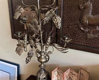 One of two candelabras 