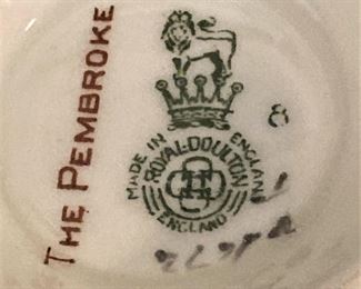 "The Pembroke" English china by Royal-Doulton