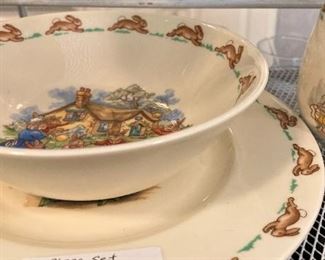 3 piece set of "Bunnykins" - English fine bone china by Royal Doulton