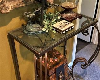 Metal  & glass table