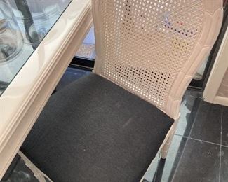 One of the dining chairs