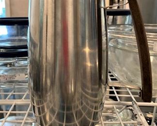 Coffee pot with wooden handle 