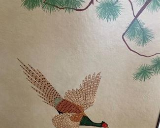 $160 Another original piece of art, Flying Pheasant 24.25” x 49”h Available for on line or in person purchase