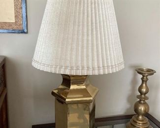 $68 Brass base lamp. 33.5”h Available for on line or in person purchase