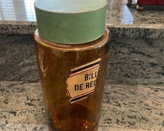 Antique glass pharmacy bottle 