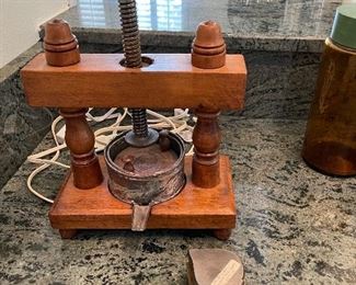 Antique press
Antique millinery tool