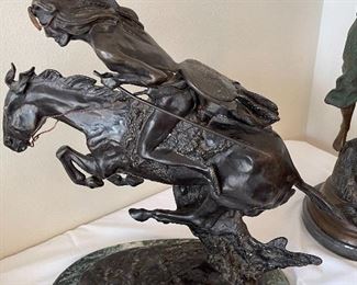 Native American bronze sculpture 