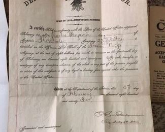 War of 1812 Survivor Pension Document