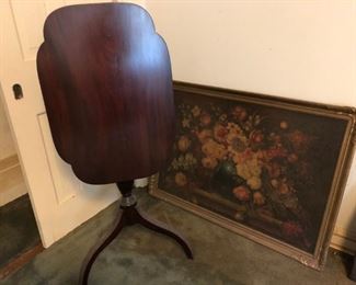 Tilt Top Table, Painting