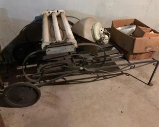 Antique Iron Chaise Lounge Chair