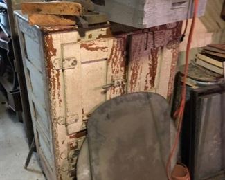 Antique Oak Chippy Ice Box