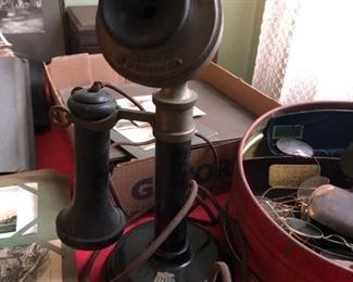 Antique American Electric Candlestick Telephone
