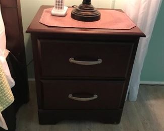 Queen size plantation style bedroom set includes bed, 2 nightstands, cabinet and dresser w/mirror.  $550