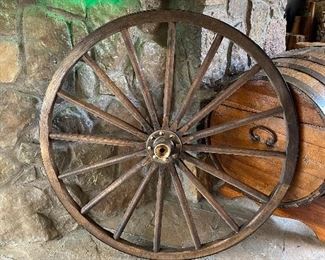 Western Decor Wooden Wagon Wheel
