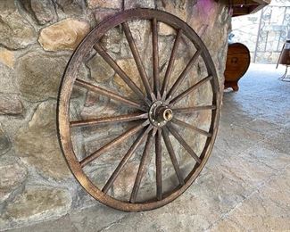Western Decor Wooden Wagon Wheel