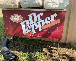 Old Dr Pepper Store Cooler.  Looks like it was used as a planter. 