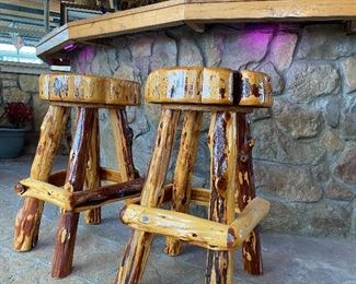 Rustic Western Barstools without back