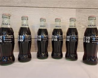 (6) #22 Emmitt Smith Commemorative Coke Bottles with 1995 Season Records for the Dallas Cowboys