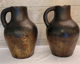 (2) Decorative Vino Rossi 1810 Wine Jugs
Each is 17in tall