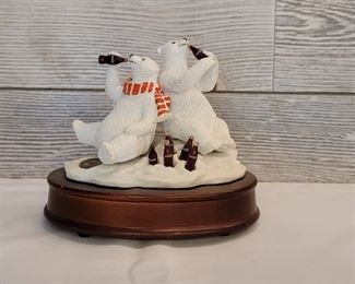 1994 Coca-Cola Polar Bear Holiday Music Box from the Heritage Collection