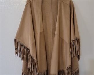 Western Style Fringed Shawl, One size fits most