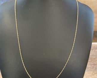 14k Gold Chain Necklace weighs .95 grams