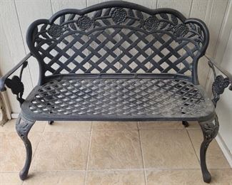 Outdoor Iron Patio or Garden Bench