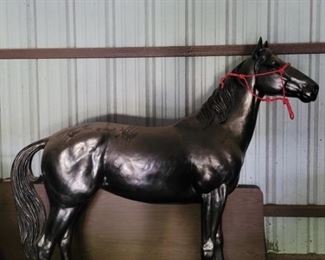 Lifelike Brown Horse Statue