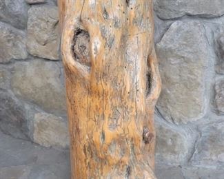 Live Edge Stump Table is 25in t x 11in diameter