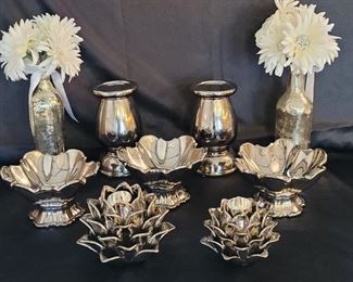 (9) Pieces of Cast Aluminum Decor
