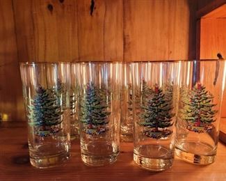 (12) Holiday Spode Iced Tea Glasses