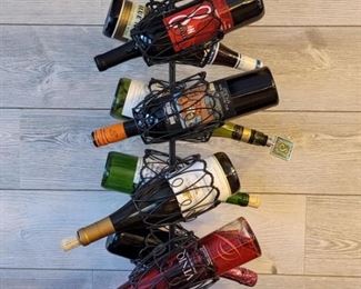 (8) Bottle Wine Rack with Basket Holders