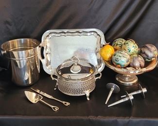 Stainless & Silver Plate Serving Pieces