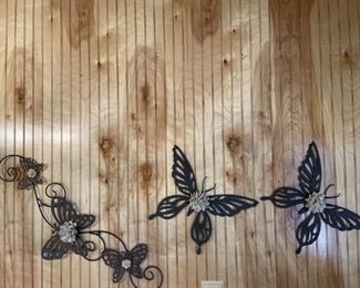 (3) Butterfly Wall Decor Pieces