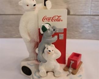 1998 Coca Cola Holiday Polar Bear Music Box