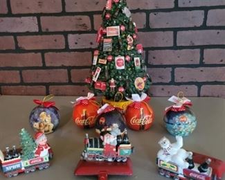 (8) Collectable Coca Cola Holiday Decor Items