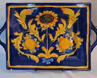 (14) Tuscan Lemon Sunflower Blue Serving Set
