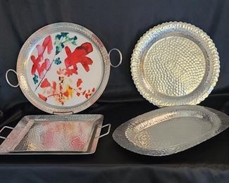 (5) Hammered Shinny Aluminum Platters