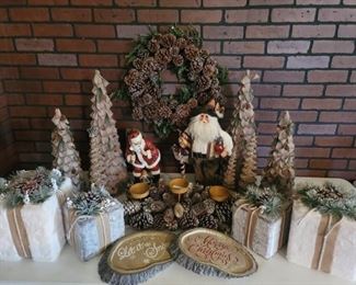 Shimmer Earthtone Christmas Decor Lot