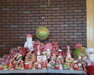 HUGE Lot of Christmas Decor on Table, as pictured