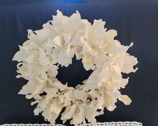 Maison Blanc White Porcelain w Open Lace Edges..