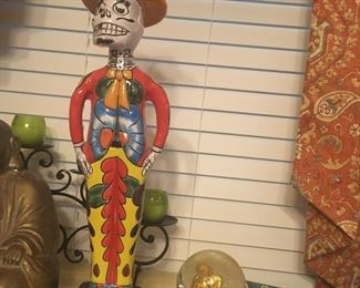 Dia de los muertos painted pottery from Mexico... lots more day of the dead stuff up later...